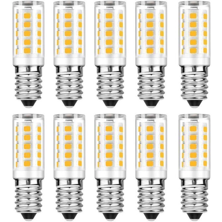 10 db E14 LED izzó készlet, 5W, meleg fehér, 500LM