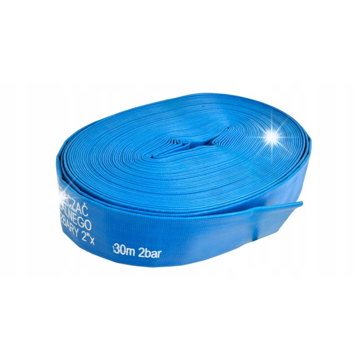 Geko PVC tömlő 2 inch 30m, 2 bar nyomásálló