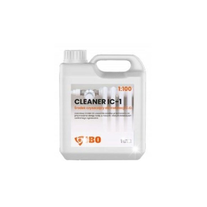 Tisztítószer központi fűtés rendszerekhez IBO CLEANER IC-1, lúgos, koncentrátum 1:100, átlátszó, 1L