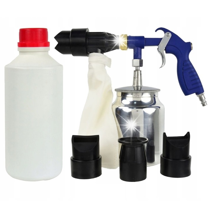 Pistol sablare Geko cu recuperare 1L 1000g aluminiu 200L/min