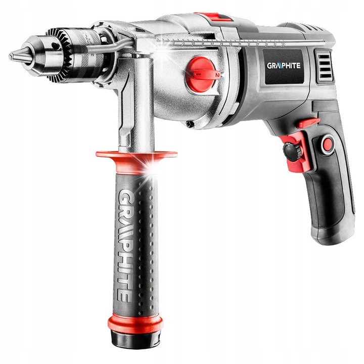 Graphite 58G722 ütvefúró, 1050W, 2 sebességes, fekete, kofferral
