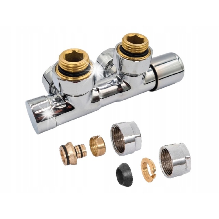 Invena Duoplex króm csaptelep szett 50mm 15x16mm