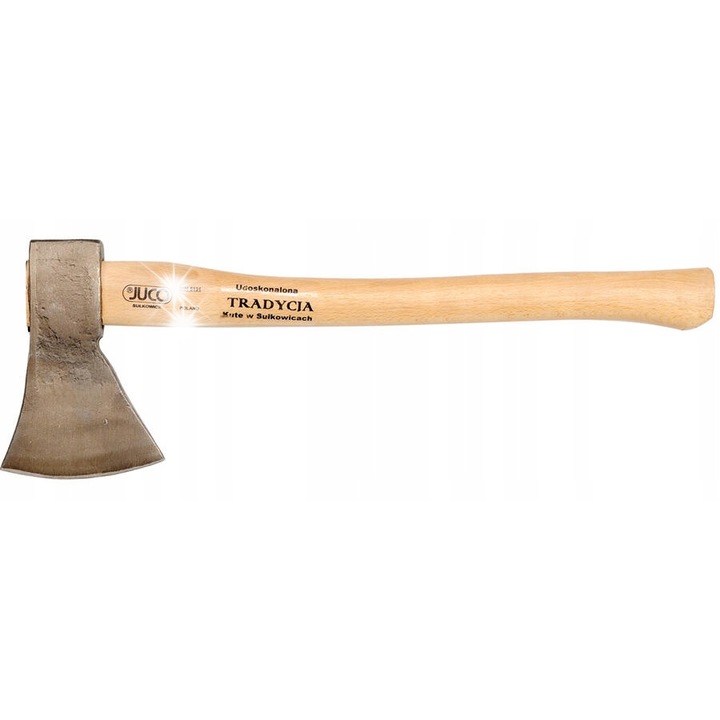 Juco Hagyományos hasítófejsze/hasítóék, edzett acél, bükkfa nyél, natúr, 1 kg, 50 cm