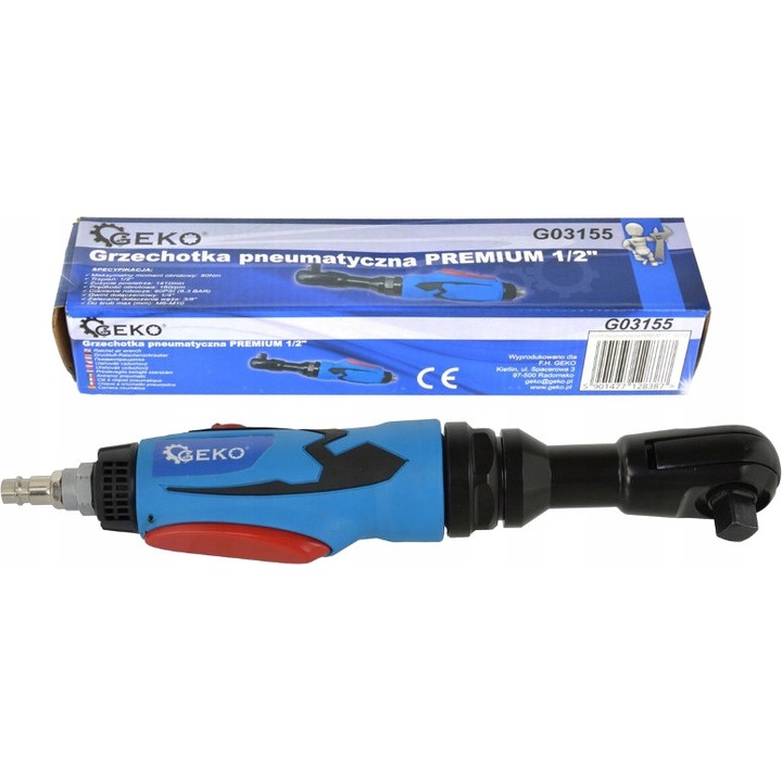 Cheie unghiulara pneumatica Geko 1/2", 80Nm, 160rpm, 1,43kg