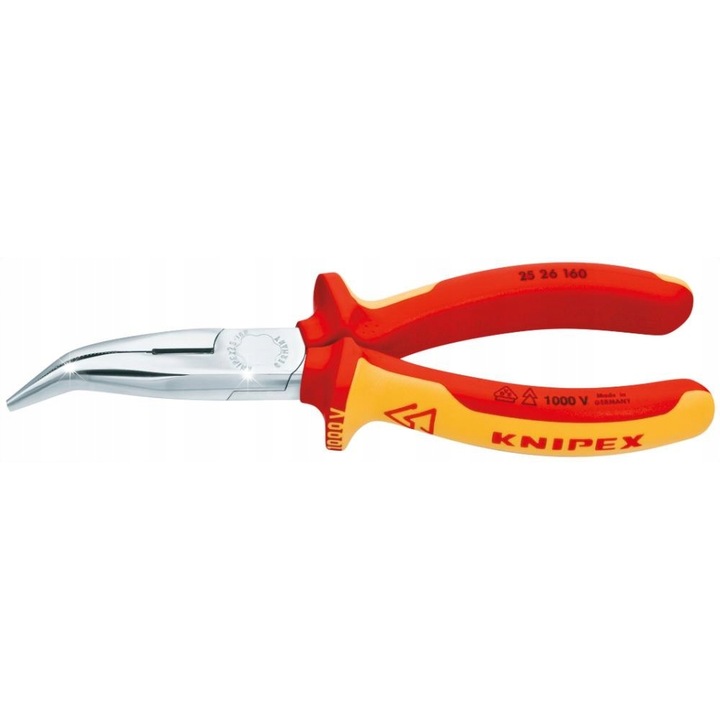 Knipex félkör alakú vágófogó 160mm, szigetelt 1000V, hajlított