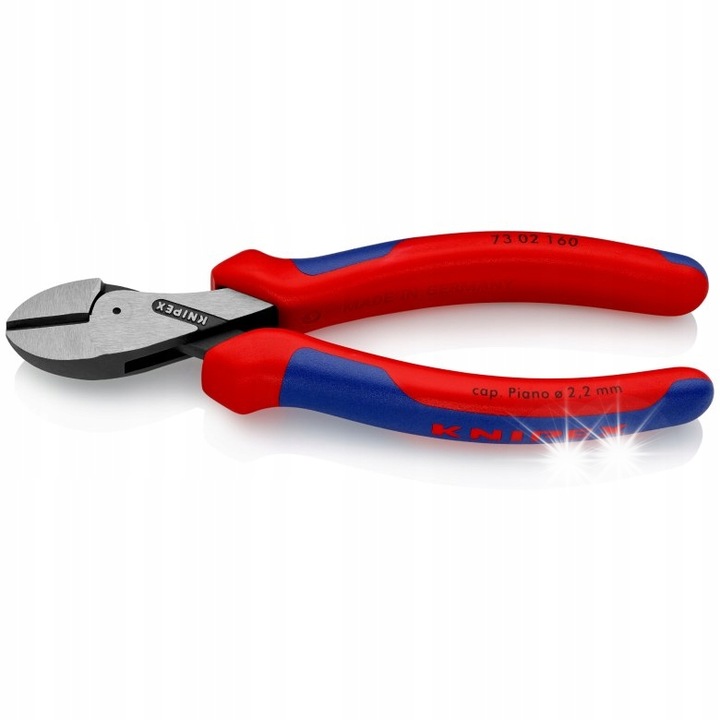 Knipex X-Cut kompakt oldalcsípő fogó, 160mm, fekete, 160x85x20mm
