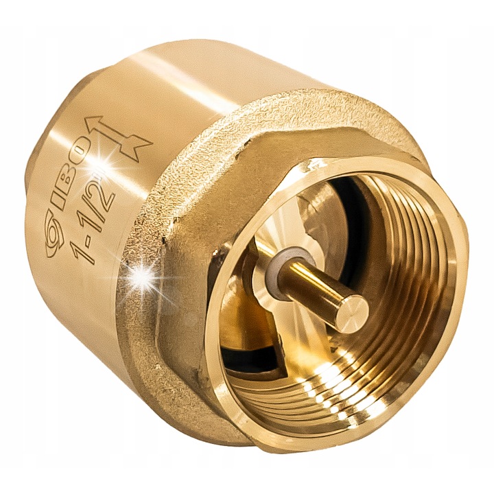 Supapa de sens / supapa unidirectionala IBO MIZAR 04570, din alama, DN15 (1/2), tip clapa, presiune max. 16 bar, -20/+120°C, auriu, 1 buc