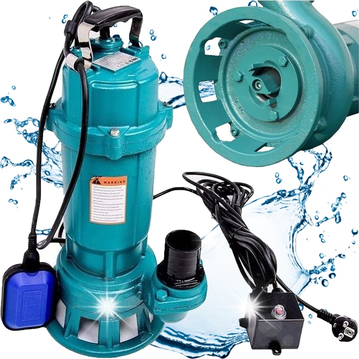 IBO CTR 1500 merülő szivattyú spirális aprítóval, automata úszóval, zöld, 1500 W, 400 L/perc, 18 m
