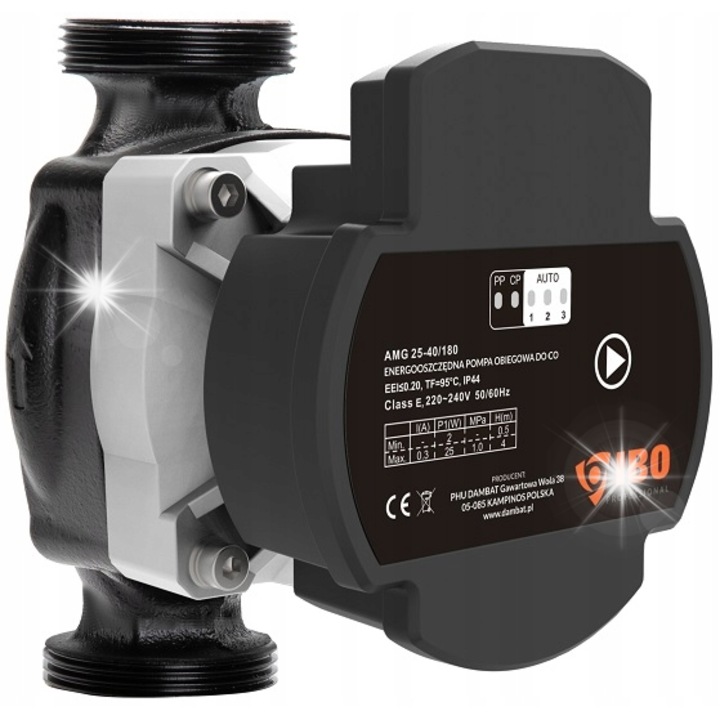 IBO AMG 25-60/130 keringető szivattyú, elektronikus, energiahatékony (EEI