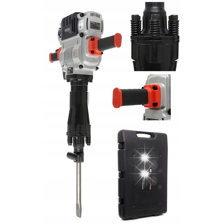 Ciocan demolator Kraft&Dele KD1738 3200W 55J hex-30, negru, 230V