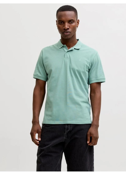 Jack & Jones Tricou polo Basic, Slim Fit, din bumbac, Verde deschis, Verde deschis