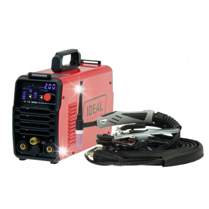 Aparat sudura inverter IDEAL Praktik TIG 202 DC Puls LED, 200A, 380x125x220mm