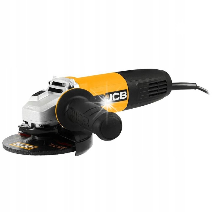 Polizor unghiular JCB AG125, 900W, 125 mm (M14), cu maner anti-vibratie, pentru taiere si slefuire, galben/negru, 1 buc