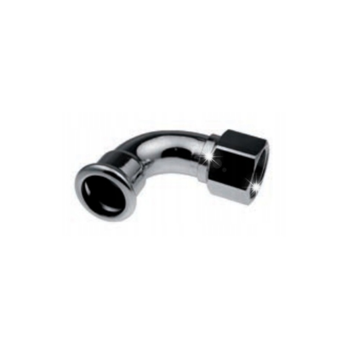 Cot 90°/cot Kan-therm Steel, otel carbon zincat, cu filet 1/2" gw, pentru presare (Press), argintiu, 15 x 1/2"