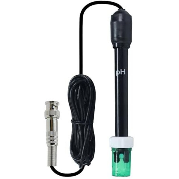Electrod/sonda pH inlocuibil, conector BNC, cablu 3 m, include pulberi calibrare pH 4.01/6.86/9.18, Negru/verde, 1 buc