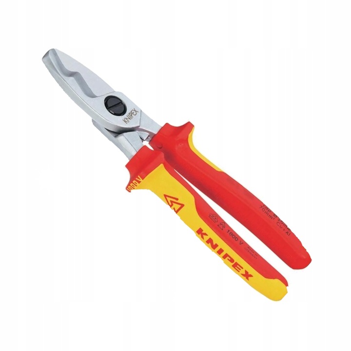 Foarfeca cabluri Knipex 200mm dublu tais izolata 1000V