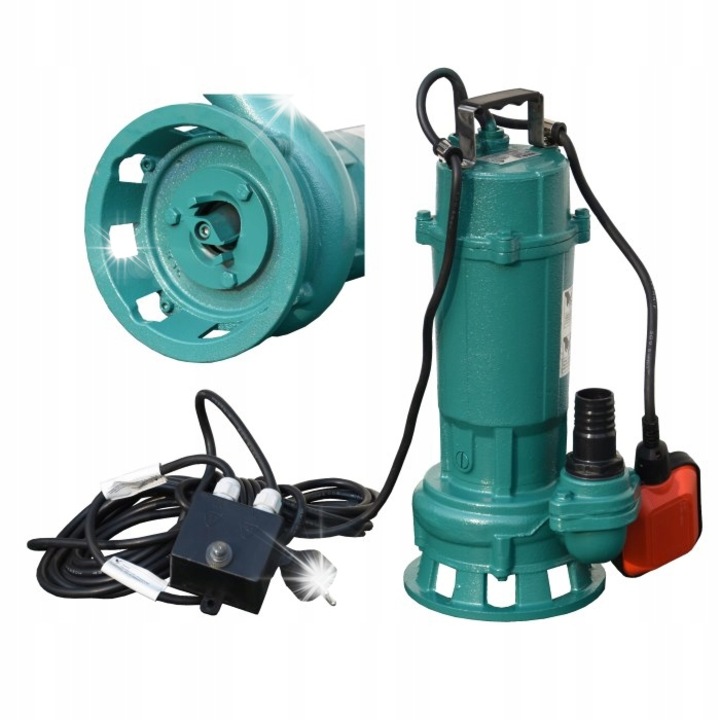 Pompa submersibila IBO Furiatka 370W cu tocator, 21x40cm, 10kg, pentru fosa septica