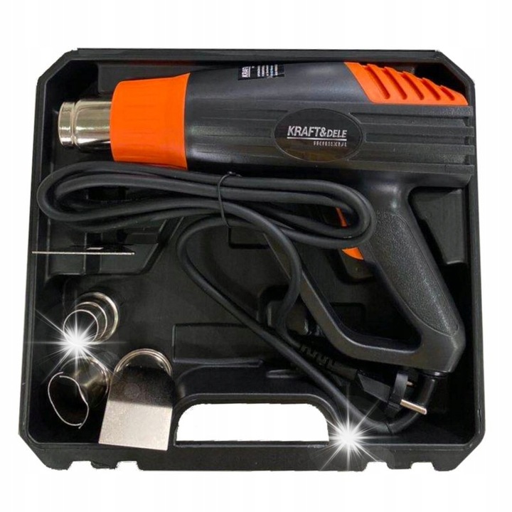 Pistol de lipit Kraft&Dele KD10390 2000W 2 trepte 400-600C set 4 duze valiza