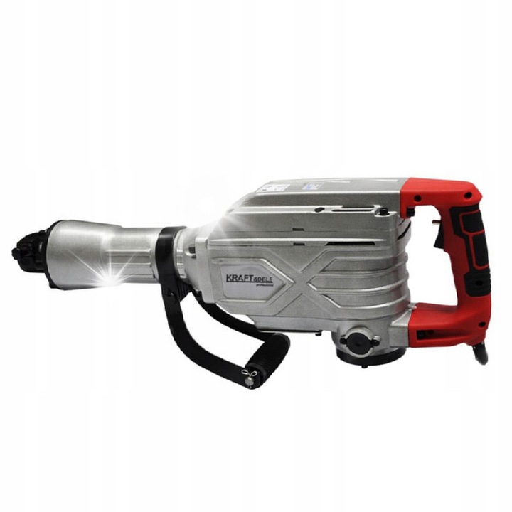 Ciocan demolator Kraft&Dele KD1549, 1700 W, 45 J, SDS-HEX (HEX-30), 1900 lovituri/min, argintiu/rosu, 15 kg