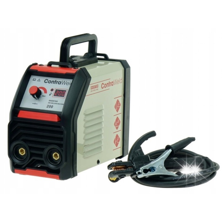IDEAL ContraWeld 200A 230V MMA inverteres hegesztőgép, íverő, digitális kijelző, többszínű, 4.5 kg
