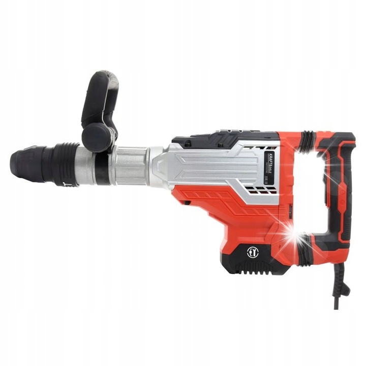 Ciocan demolator Kraft&Dele KD1737, SDS-MAX, 2600 W, 48 J, 6 trepte reglaj, cu valiza si accesorii, rosu/negru