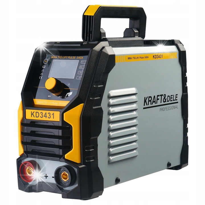 Aparat de sudura invertor Kraft&Dele KD3431, MMA/TIG Lift/Pulse, 20–340A, pentru electrozi 1,6–5 mm, IP21S, multicolor