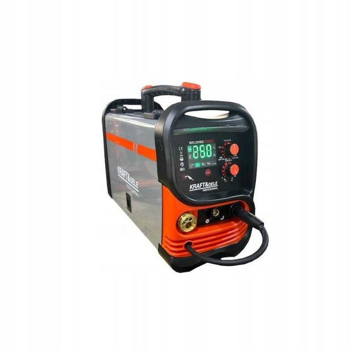 Kraft&Dele KD1883 inverteres hegesztőgép, IGBT, 15-250A állítás, MIG/MMA/TIG, LCD, fekete/narancs, 11 kg