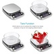 Cantar de bucatarie digital, inox, compact, 15x15cm