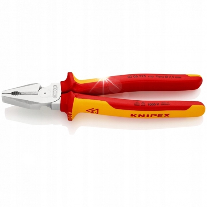 Универсални клещи Knipex 225мм изолирани VDE хромирани многокомпонентни
