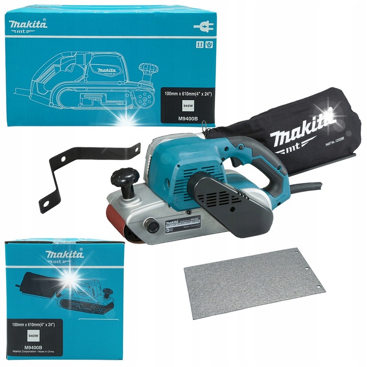 Makita M9400B szalagcsiszoló, 940W, 100x610mm, hálózati tápellátás