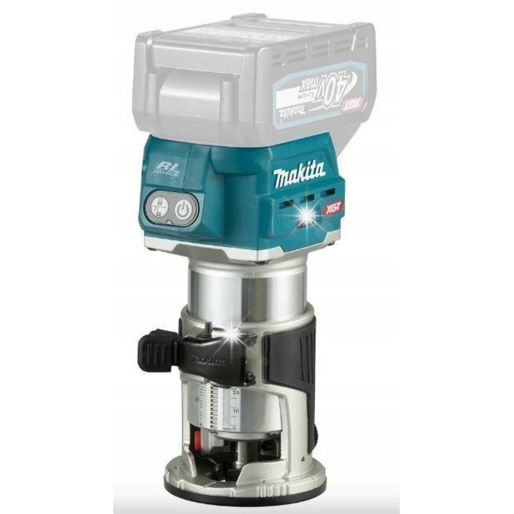 Makita XGT RT001GZ17 40V maró, akkumulátor és töltő nélkül (body), szénkefe nélküli motor, fordulatszám szabályozás 10.000-31.000 ford/perc, türkiz/ezüst, 1 db