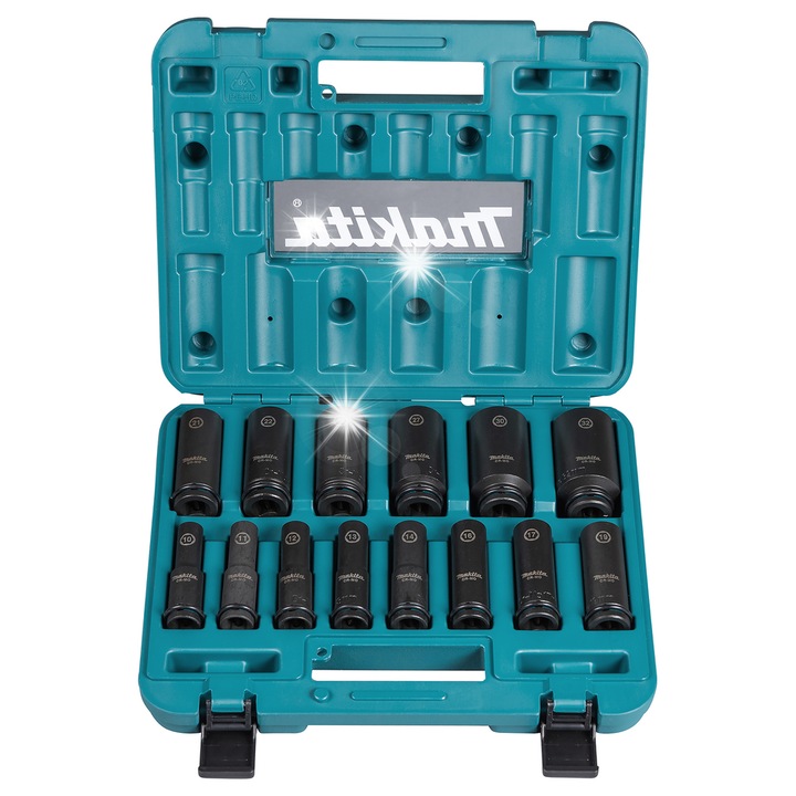Set de chei tubulare de impact Makita 10-32mm 81mm in valiza