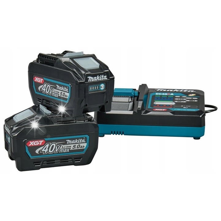 Set alimentare Makita XGT 40V acumulator 2x5Ah BL4050F incarcator DC40RA
