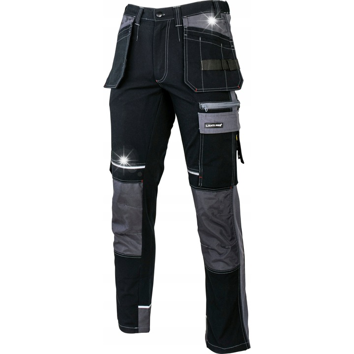 Pantaloni de lucru Lahti Pro, cu curea, culoare negru, M
