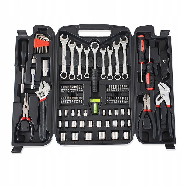 Set scule Kraft&Dele 95 piese crom-vanadiu multicolor valiza