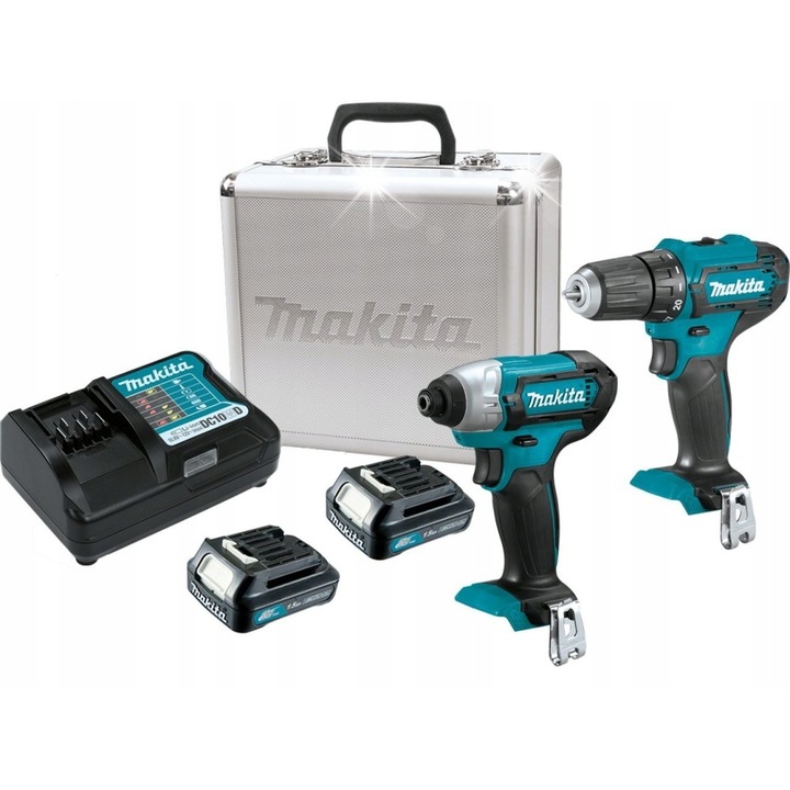 Set scule electrice Makita DF333D TD110D 12V 1.5Ah, negru 179x153mm