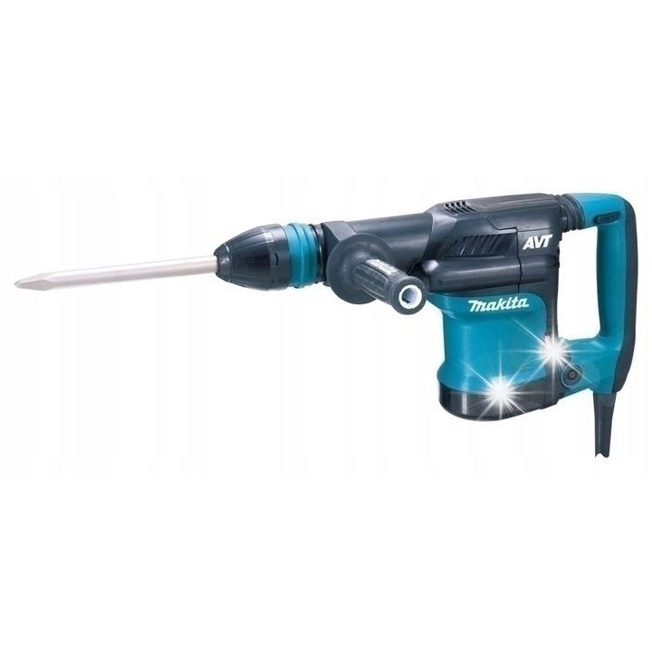 Ciocan demolator Makita HM0871C SDS-Max, 1100 W, 8,1 J, cu sistem antivibratii AVT, turcoaz/negru, 5,1 kg