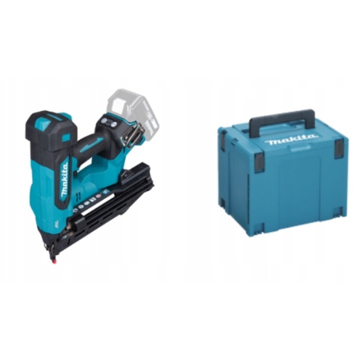 Makita DBN610ZJ szögbelövő pisztoly, 32-64 mm-es szögekhez, szénkefe nélküli XPT motor, türkiz, 1 db