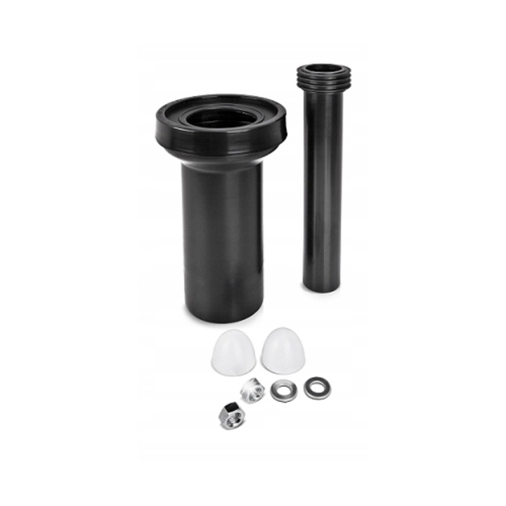 Set montaj McAlpine pentru vas WC incastrat negru 265x97-107x90mm