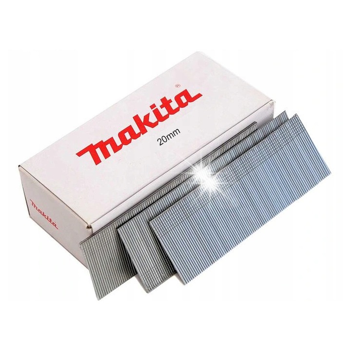 Makita F-31870 befejező szegek, 18GA (1 mm) x 20 mm, horganyzott, domború fej, ezüst, 5000 db