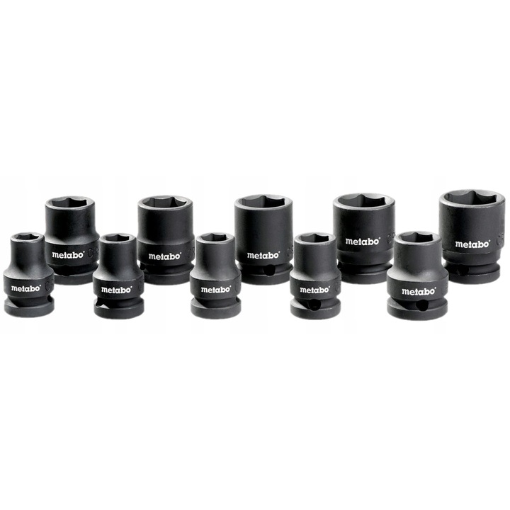 Set chei tubulare impact Metabo 1/2", 10 piese, 10-24mm