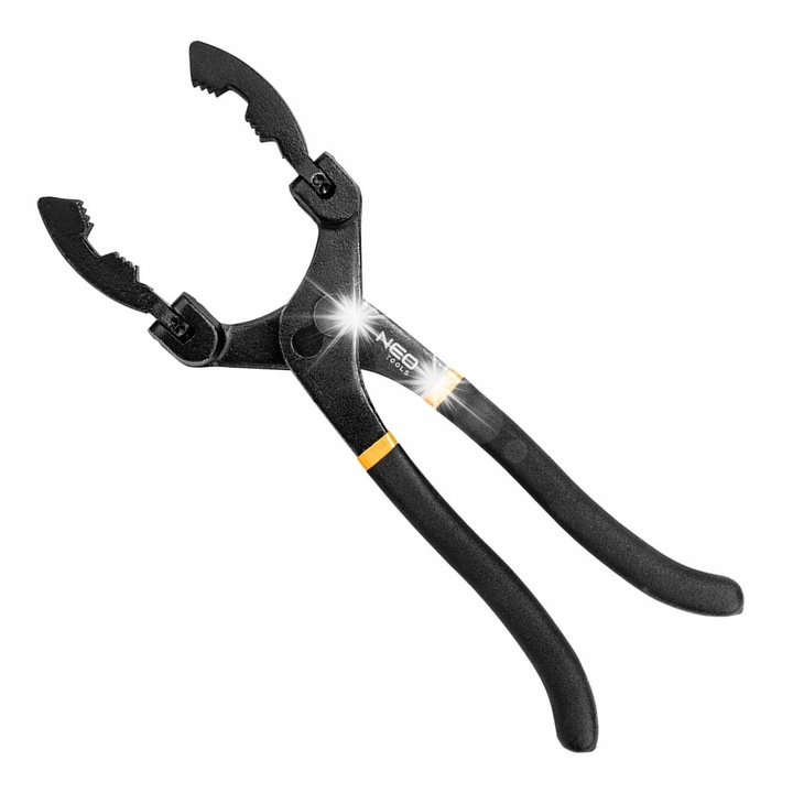 Cheie cleste pentru filtre de ulei NEO Tools 11-241, reglabila 63.5-116 mm, 3 zone de prindere cu dinti 30°/60°/90°, negru, 1 buc