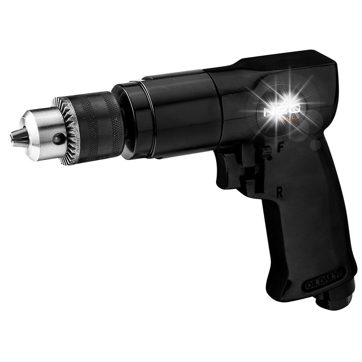 Bormasina pneumatica NEO TOOLS 14-514, mandrina cu cheie, 1-10 mm, 1800 rpm, Negru