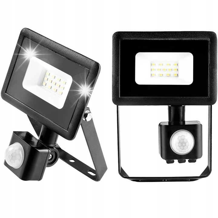 NEO TOOLS 99-094 LED projektor, mozgásérzékelővel, SMD 10 W 800 lm, 6500K, IP65, alumínium ház, Fekete, 1 db
