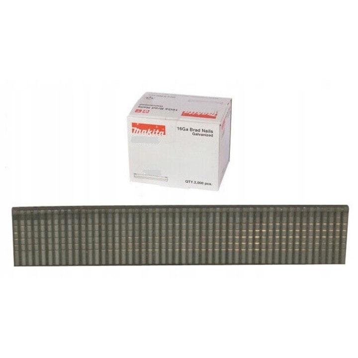 Cuie Makita F-34027 16GA 64 mm, galvanizate, grosime 1,6 mm, compatibile cu DBN600, argintiu, 2000 buc