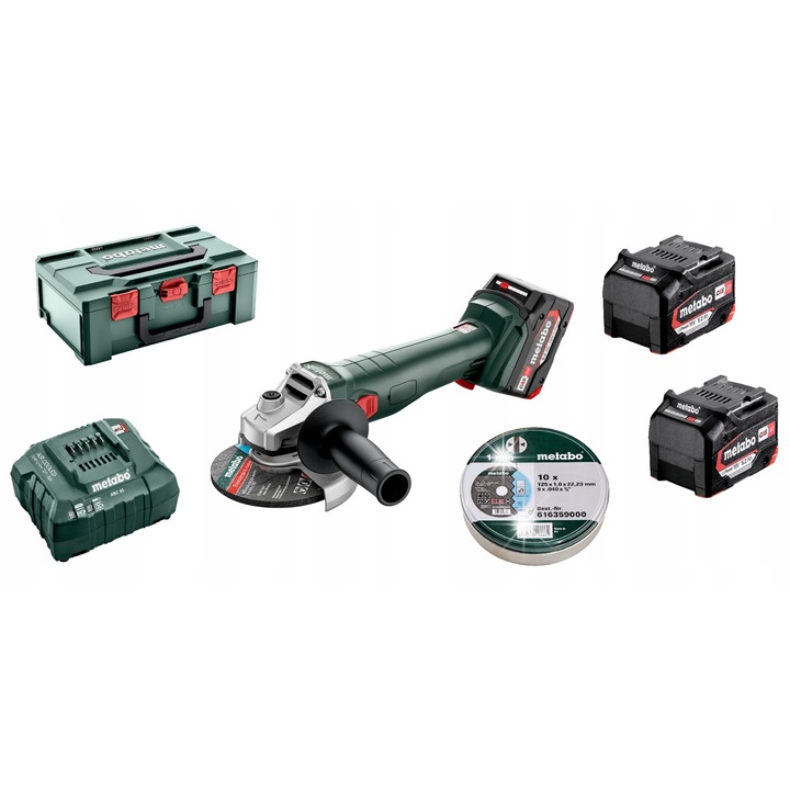 Polizor unghiular Metabo W 18 L 9-125 Quick 18V 2x5.2Ah 125mm