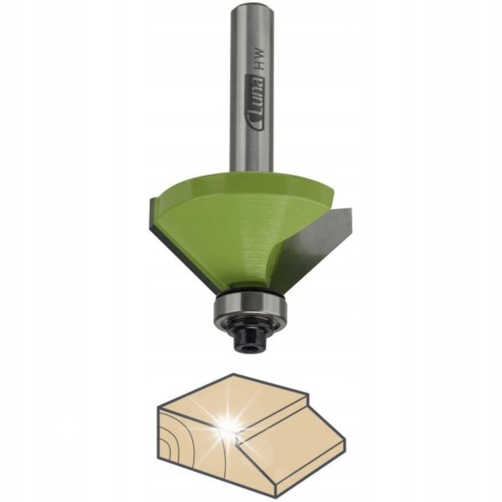 Freza de fazare Luna 21012-0101, freza pentru muchii, diametru 25 mm, lama 11,6 mm, verde, 50 mm