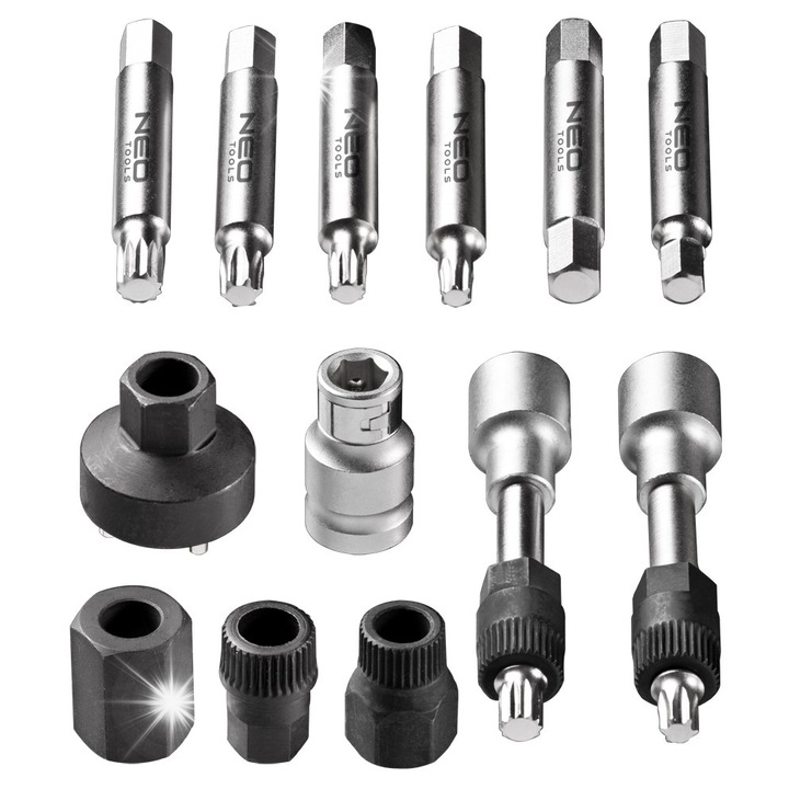 Set chei alternator 13 piese NEO Tools otel crom-vanadiu, ergonomic, diverse dimensiuni