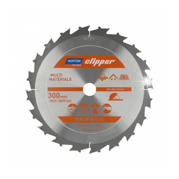 Norton vágótárcsa 350x3.5/2.5x30mm 24 fogú, többanyagú bontáshoz