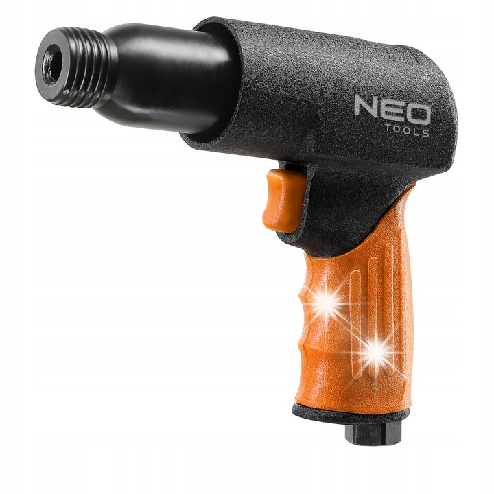 Ciocan pneumatic NEO TOOLS 14-028, ciocan de impact, 190 mm, 5 dalti incluse, racord 1/4, negru/portocaliu